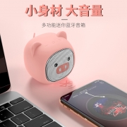 D10无线蓝牙音箱低音炮小音响大音量可爱女生迷你便携式广场舞k歌播放器插卡户外家用微信支付收钱语音播报器