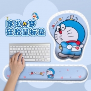 哆啦A梦屁屁鼠标垫硅胶填充加厚护腕垫高颜值女生办公艺术小号个性创意男生电竞游戏键盘手托一体腕托新款